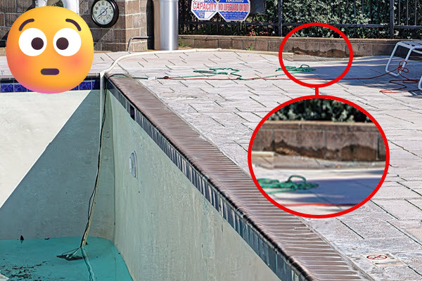 Pool water being siphoned from the pool and drained into a Plaza site drain that goes to the street storm drain. 