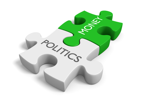 Two interlocked white and green puzzle pieces labeled 